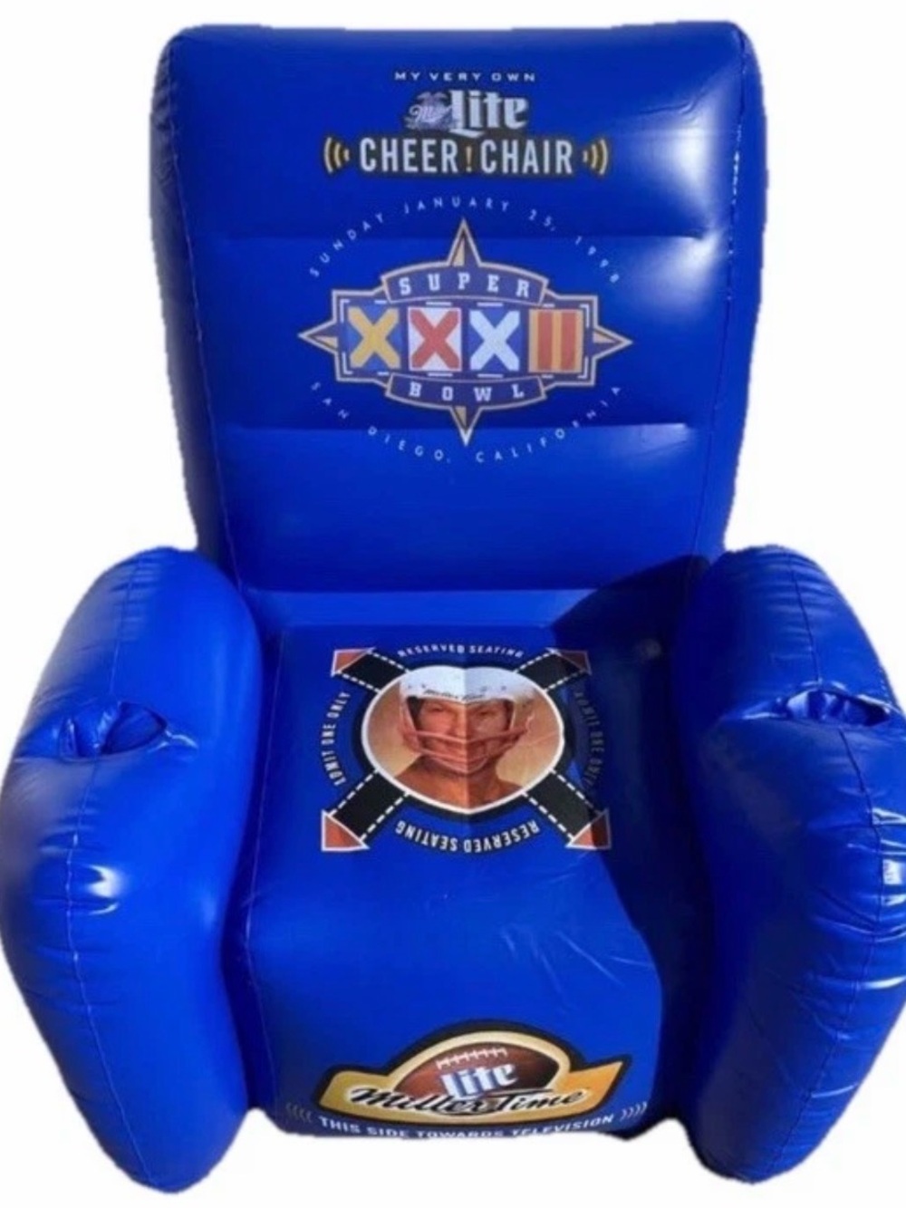 Vintage Super Bowl XXXII Miller Lite NFL Cheer Chair